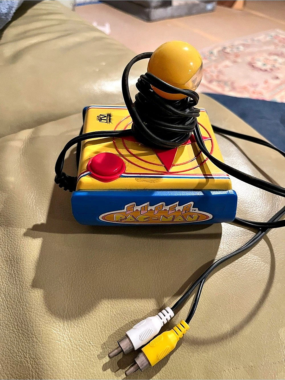 Vintage Namco Super Pac-Man TV Games Plug & Play Joystick Yellow & Blue